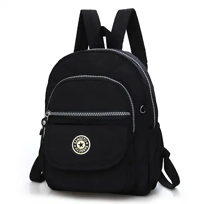 Waterproof Mini Backpack Women Purse Nylon Shoulder Rucksack Small Travel Bag • $13.99