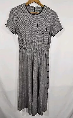 Vintage Carol Anderson California Gingham Midi Dress Short Sleeve Size 4 USA • $32.99