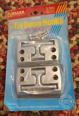 Brand New Set Of Vintage Wagan Tie Down Hooks Triple Chrome Trucks Vans RV Boat • $14