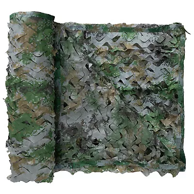 13-26Ft Military Camouflage Netting Hunting Camo Camping Army Net Woodland Leave • $15.19