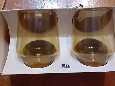 $14.95 • Buy Vintage Glassware By Brockway Set Of (4) 13.1 Oz Glasses Amber Color U.S.A. 