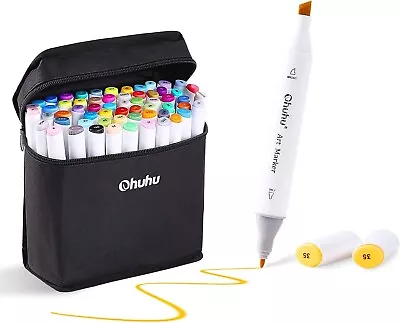 Ohuhu Alcohol Markers Double Tipped Alcohol Based Permanent Art Marker Set For • $92.30