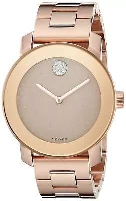 Movado Women's 3600335 Crystal-Accented Rose Gold-Tone Stainless Steel Watch • $350
