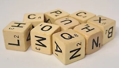 Lot Of 9 Scrabble Crossword Dice Cubes Vintage Replacement Pieces  Free Ship • $9.99