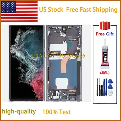 For Samsung Galaxy S22 Ultra 5G SM-S908U OLED LCD Display Screen Touch Digitizer • $139.99