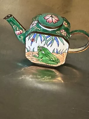 Vintage Kevin Chen Enamel Miniature Teapot 1999 Frog Design • $9.99