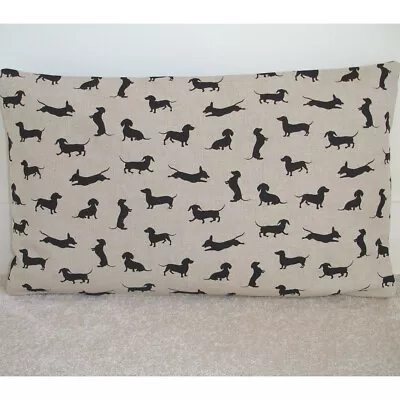 £9.99 • Buy Dachsund Dog Cushion Cover Black Sausage Dogs 12x16 Daschund Dachshund Puppy Dog