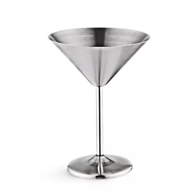 Stainless Steel Martini Cocktail Glass High Base Wine Glass Unbreakable6282 • $14.99