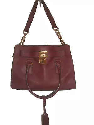 Michael Kors Mulberry Saffiano Leather Large Hamilton Satchel/Crossbody • $99