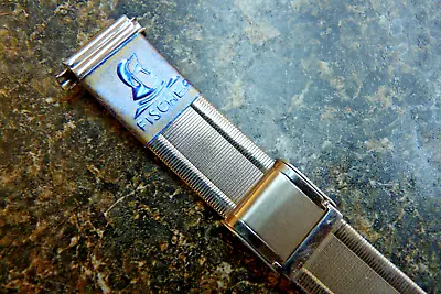 Vintage 20 Mm Fischer Stainless Mesh Classic NEW OLDSTOCK 1950s-1960s Watch Band • $80