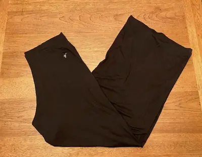 Victoria's Secret Black Bling Logo SMALL Heavenly Modal Wide Leg Sleep Pant VS • $19.99