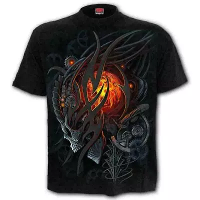 SPIRAL DIRECT STEAMPUNK SKULL  T-ShirtTop/Tee/ Biker/Grim Reaper/Skull/Goth • £19.99