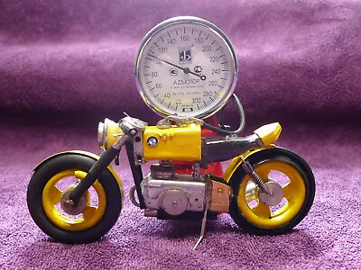 Motorcycle Metal Art Sculpture Handmade Decor Figurine Steampunk  525 INCH • $39.90