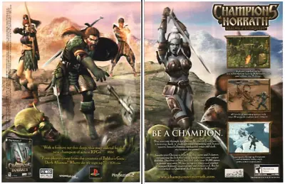 2003 Vintage Game 2PG PRINT AD ART CHAMPIONS OF NORRATH Realms Of Everquest PS2 • £12.82
