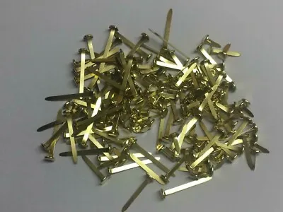 Split Pins Paper Fasteners 50mm Office Stationery Arts Crafts Brass Gold • £1.95