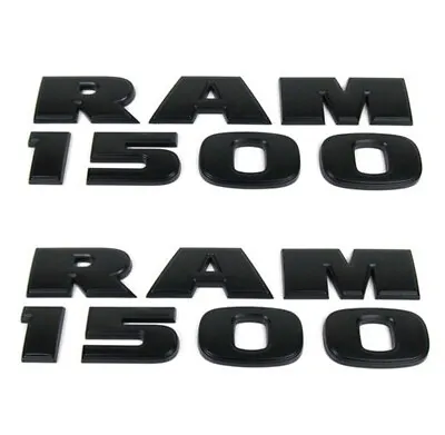 2x OEM Black RAM1500 Emblem Side Badge 3D For RAM 1500 Genuine Matte • $45.05