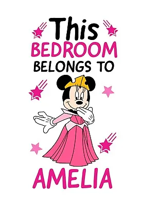 Minnie Mouse Cartoon Wall Art Poster Print Picture Home Kids Personalise  • £2.49