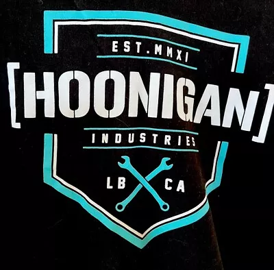 Hoonigan Industries Long Beach Mens Black Hoodie Sweatshirt Size M • $19