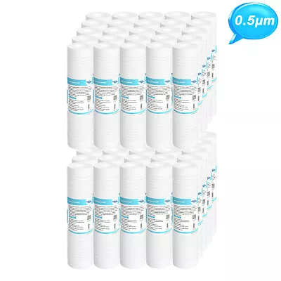0.5 Micron 10  X 2.5  Grooved Sediment Water Filter Replace Cartridges 1-50 Pack • $94.99
