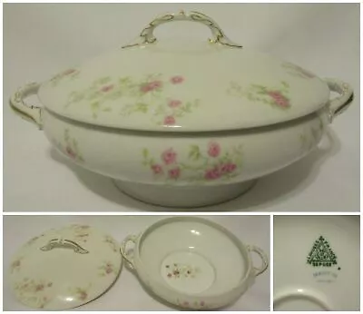 Martin Limoges France Circa 1890 Tureen Soup Bowl Gold Accent Floral Rose 6275 • $26.99