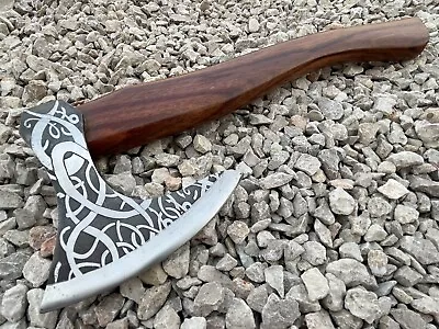 Custom Handmade Carbon Steel Blade Viking Axe Hatchet Axe Tomahawk Axe W/Sheath • $53.99