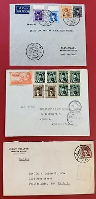 Egypt Lot Of 3 1930's - 1940's Covers Including A World War II Censor Cover • $20