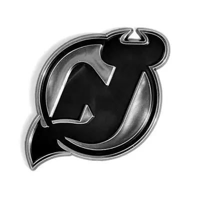 New Jersey Devils Silver Chrome Auto Emblem [NEW] NHL Car Truck Decal Sticker • $10.95