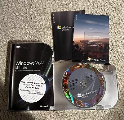 Windows Vista Ultimate 64/32 Bit Full Version With Product Key • $15