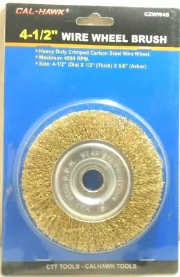 WIRE WHEEL 4 1/2  INCH X 5/8 - 1/2  INCH ARBOR CRIMPED WHEEL ANGLE GRINDER • $7.25