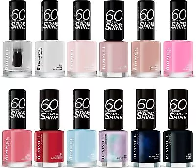 Rimmel London 60 Seconds SUPER SHINE / Varnish 8ml  CHOOSE SHADE • £2.20