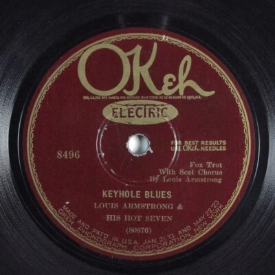 $8 • Buy Jazz 78 LOUIS ARMSTRONG Keyhole Blues OKEH 8496 E HEAR 665