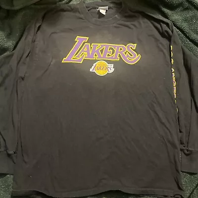 Vintage Y2k Los Angeles Lakers NBA Long Sleeve T Shirt XL Basketball • $25