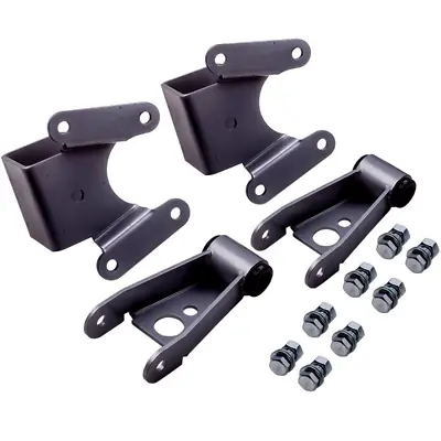 4  Rear Drop Kit Shackles & Hangers For 1988-1998 Chevy Silverado GMC 1500 Truck • $69.95