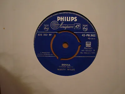 Marty Wilde  Donna  Philips Records 1959 • £2.49