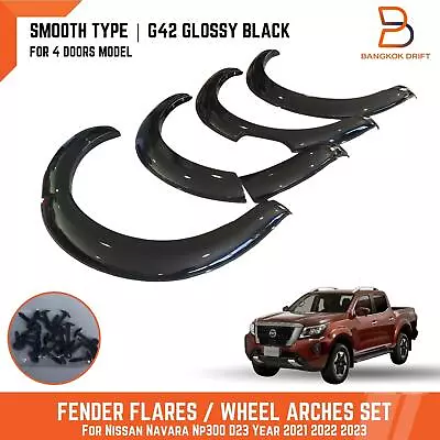 Glossy Black G42 6  Fender Flares Arches For Nissan Navara D23 NP300 2021-2023 • $511.50