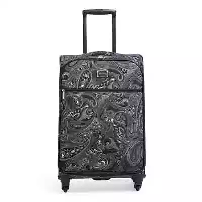 Vera Bradley 27  Spinner Suitcase Luggage Stellar Paisley Black White FREE GIFT • $199.99