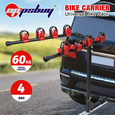 Foldable Bicycle Carrier Car 4 Bike Rack Rear Universal Towbar Hitch Mount Rear • $86.90