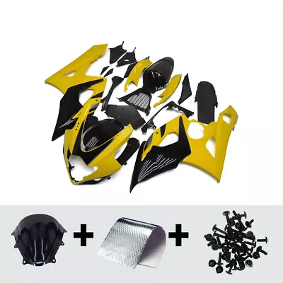 Yellow Black Fairing Kit For Suzuki GSXR1000 K5 2005 2006 ABS Plastic Bodywork • $379.95