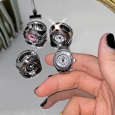 Punk Fashion Men's Luxury Watch Silver Antique Jewelry Set Women's Ring Gift NEW • $9.27