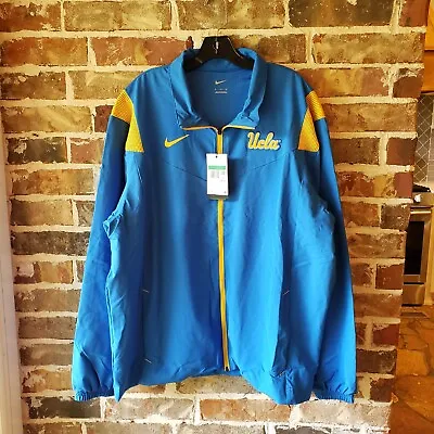 Nike UCLA Bruins Woven Full-Zip On-Field Jacket Men's Size XL Blue Yellow NEW  • $41.98