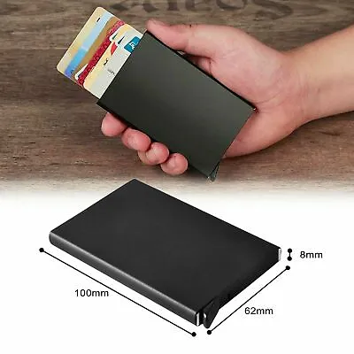 Pop Up Wallet Slim Credit Card Holder For Men Women RFID Blocking Metal Case • $6.96