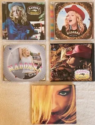 5 Lot MADONNA CD Music Single 9 TRACKS REMIXES GHV2 Don't Tell Me Single. • $44