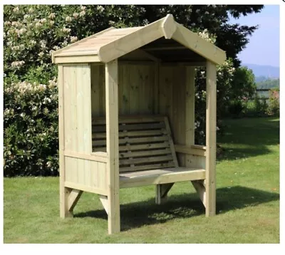 Wooden Garden Arbour Bench Seat • £200