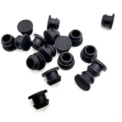 5/16  Solid Rubber Grommet Flexible Hole Plugs For 5/32” Thick Wall 7/16  OD Top • $10.79