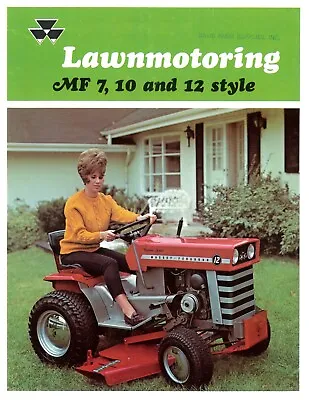 Color Brochure Massey Ferguson MF 7 10 & 12 MF7 MF10 MF12 Lawn & Garden Tractor • $25