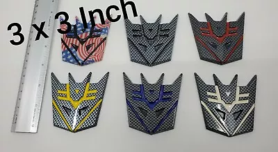6 Colors 3D Decepticon Transformers Emblem Badge Decal Car Stickers 3 INCH • $6.98