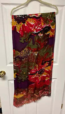 Women's Wrap Scarf / Gauze Type Fabric / One Size / Multi-Colored • $3