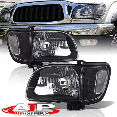 Black Clear Driving Head Lights + Signal Corner Lamp For 2001-2004 Toyota Tacoma • $82.99