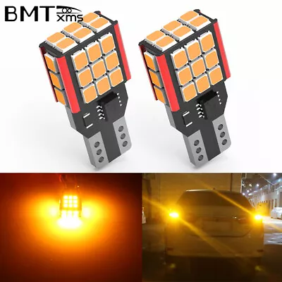 2X T15 921 912 Amber LED Rear Turn Signal Light Bulb Canbus Error Free 30-SMD  • $11.99