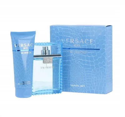 Versace Eau Fraiche Men 2 Pieces Set 3.4 Oz Edt Spray & 3.4 Oz Shower Gel • $58.45